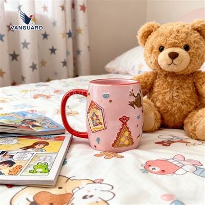 Тисненные бочковые керамические кружки